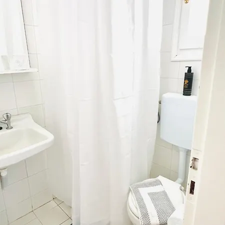 White & Blue Apartment Batsi (Andros)